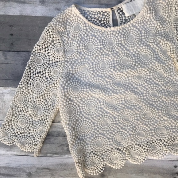 Mare Mare Crochet Inspired White Top - Picture 2 of 4